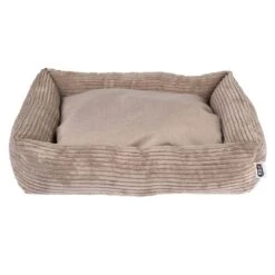 TIAKI Lincoln Cord Dog Bed 65 X 55 X 15 Cm (L X W X H) -Zoo Plus 422715 tiaki hundebett cord lincoln fg 8124 9 1