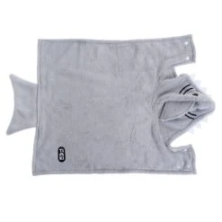TIAKI Dog Bathrobe - Shark Approx. 25cm Back Length -Zoo Plus 423698 dog bathrobe shark 40cm fg 7961 5