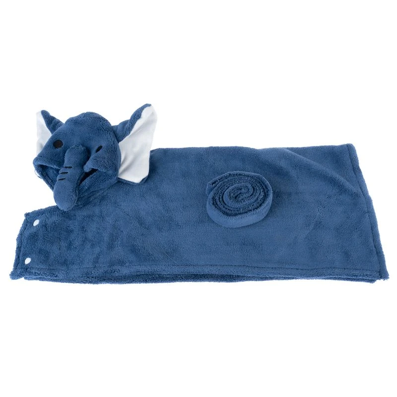 TIAKI Dog Bathrobe - Elephant Approx. 55cm Back Length 2 TIAKI Dog Bathrobe - Elephant Approx. 55cm Back Length - Image 2
