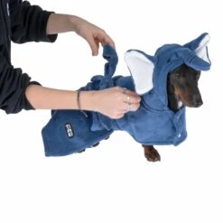 TIAKI Dog Bathrobe - Elephant Approx. 55cm Back Length 28 TIAKI Dog Bathrobe - Elephant Approx. 55cm Back Length -Zoo Plus 423796 dog bathrobe elephant 40cm fg 8054 6 1