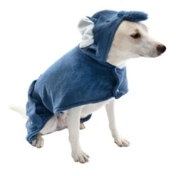 TIAKI Dog Bathrobe - Elephant Approx. 40cm Back Length -Zoo Plus 423797 dog bathrobe elephant fg 8289 7