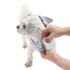 TIAKI Dog Bathrobe - Shark Approx. 25cm Back Length -Zoo Plus 423798 dog bathrobe shark fg 8240 7