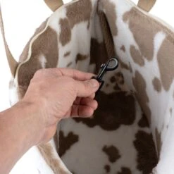 TIAKI Cow Print Shoulder Carrier 41 X 27 X 29cm (L X W X H) -Zoo Plus 423899 shoulder bag cow print fg 7582 1