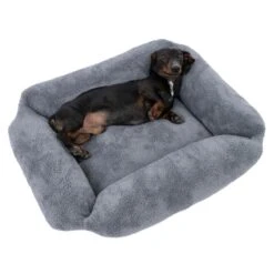 TIAKI Lazy Bear Dog Bed – Dark Grey Size M: 70 X 55 X 20cm (L X W X H) -Zoo Plus 446105 tiaki hundebett lazy bear dunkelgrau fg 4146 5