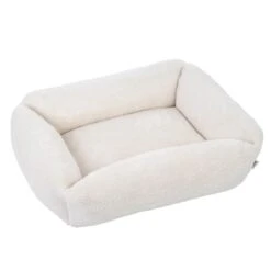 TIAKI Lazy Bear Dog Bed – Ecru Size M: 70 X 55 X 20cm (L X W X H)