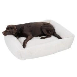 TIAKI Lazy Bear Dog Bed – Ecru Size L: 100 X 80 X 20cm (L X W X H) -Zoo Plus 446109 tiaki hundebett lazy bear ecru fg 4070 3 1
