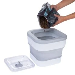 TIAKI Collapsible Silicone Food Container 12 Litres -Zoo Plus 452298 tiaki collapsible silicone feed storage 12l fg 4977 6