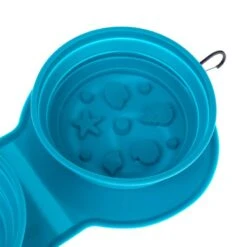 TIAKI Sea Shell Silicone Double Travel Bowl 2 X 600ml -Zoo Plus 4592b6 1 9