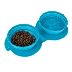 TIAKI Sea Shell Silicone Double Travel Bowl 2 X 600ml -Zoo Plus 45a715 1 7