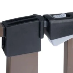 TIAKI Brown Dog Gate With Side Panel 78 X 77 - 103cm (H X W) -Zoo Plus 463505 tiaki brown dog gate fg 0459 8