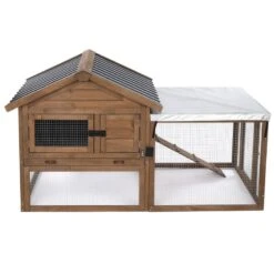 TIAKI Rabbit Hutch Attached Enclosure: 116 X 78 X 89.8 Cm (L X W X H) -Zoo Plus 463567 tiaki rabbit hutch fg 3711 6