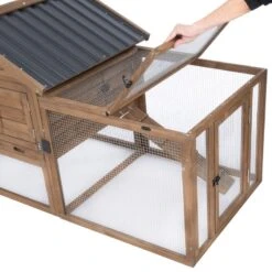 TIAKI Rabbit Hutch Attached Enclosure: 116 X 78 X 89.8 Cm (L X W X H) -Zoo Plus 463567 tiaki rabbit hutch fg 3719 4