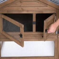 TIAKI Rabbit Hutch Attached Enclosure: 116 X 78 X 89.8 Cm (L X W X H) -Zoo Plus 463567 tiaki rabbit hutch fg 3727 0