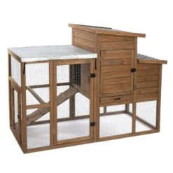 TIAKI Ranch Wooden Chicken Coop (Optionally Expandable) Attached Enclosure: 116 X 78 X 89.8 Cm (L X W X H) -Zoo Plus 465396 pla tiaki wooden chicken coop ranch fg 3271 4