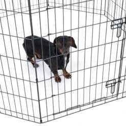 TIAKI High Metal Puppy Pen 8 Panels Each 61 X 122cm (W X H) -Zoo Plus 468903 foldable puppy pen 122cm fg 6124 8 1