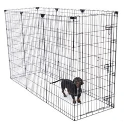 TIAKI High Metal Puppy Pen 8 Panels Each 61 X 122cm (W X H) -Zoo Plus 468903 foldable puppy pen 122cm fg 6132 3 1