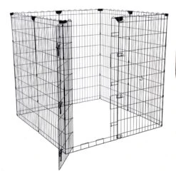TIAKI High Metal Puppy Pen 8 Panels Each 61 X 106cm (W X H) -Zoo Plus 468903 foldable puppy pen 122cm fg 6135 5