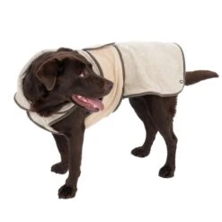 TIAKI Snuggle Dog Bathrobe Approx. 60cm (Back Length) -Zoo Plus 470407 snuggle l dog fg 3842 2