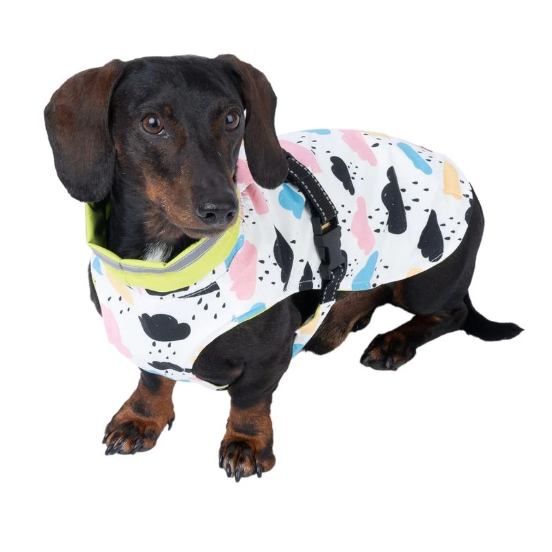 TIAKI Clouds Reversible Dog Raincoat Approx. 50cm (Back Length) 3 TIAKI Clouds Reversible Dog Raincoat Approx. 50cm (Back Length) - Image 3
