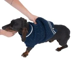 TIAKI Reflective Knit Dog Jumper - Dark Blue Approx. 50cm Back Length -Zoo Plus 470896 reflective knit 40cm dog fg 3631 7 3