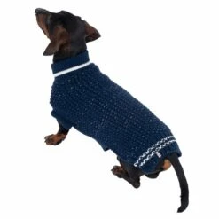 TIAKI Reflective Knit Dog Jumper - Dark Blue Approx. 50cm Back Length -Zoo Plus 470896 reflective knit 40cm dog fg 3645 3 3