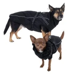 TIAKI Arkon Dog Coat With Harness - Black Approx. 40cm Back Length -Zoo Plus 471501 arkon schwarz 50cm dog fg 4126 0 2
