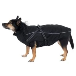TIAKI Arkon Dog Coat With Harness - Black Approx. 30cm Back Length -Zoo Plus 471501 arkon schwarz 50cm dog fg 4129 4 1