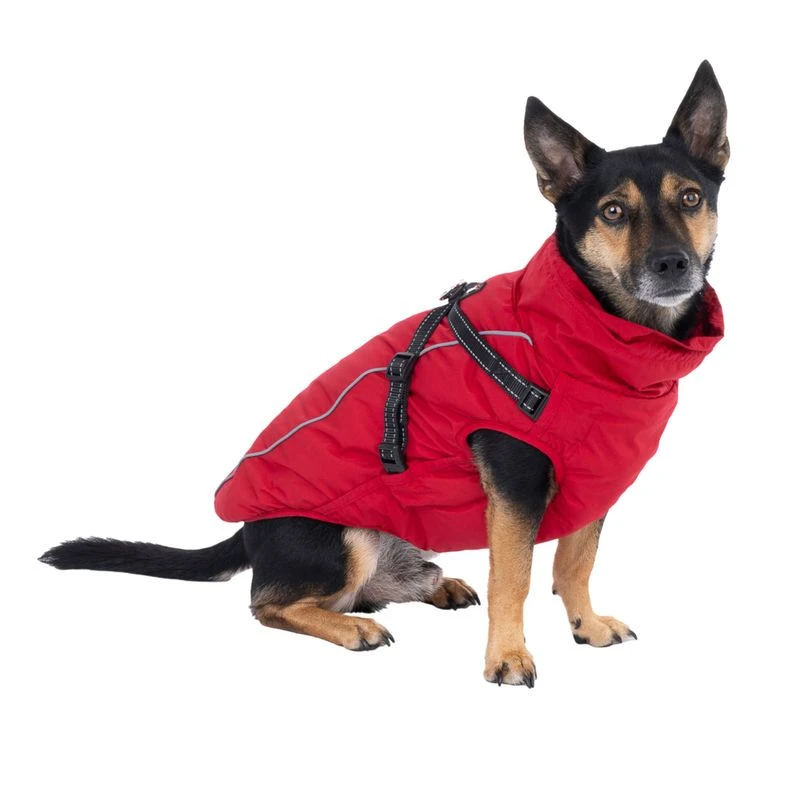 TIAKI Arkon Dog Coat With Harness - Red Approx. 45cm (Back Length) 5 TIAKI Arkon Dog Coat With Harness - Red Approx. 45cm (Back Length) - Image 5