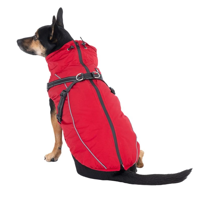 TIAKI Arkon Dog Coat With Harness - Red Approx. 45cm (Back Length) 8 TIAKI Arkon Dog Coat With Harness - Red Approx. 45cm (Back Length) - Image 8