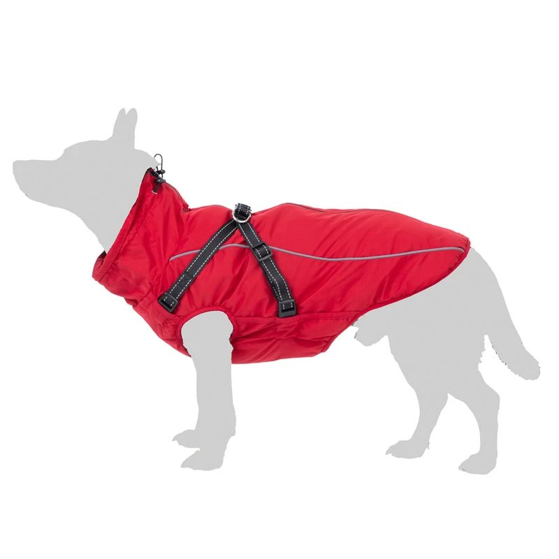 TIAKI Arkon Dog Coat With Harness - Red Approx. 45cm (Back Length) 1 TIAKI Arkon Dog Coat With Harness - Red Approx. 45cm (Back Length)