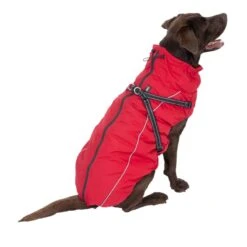TIAKI Arkon Dog Coat With Harness - Red Approx. 45cm (Back Length) 35 TIAKI Arkon Dog Coat With Harness - Red Approx. 45cm (Back Length) -Zoo Plus 471796 arkon 65cm dog fg 3810 9