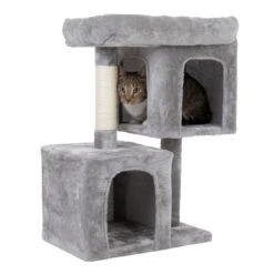 TIAKI Shadow Cat Tree – Small Grey -Zoo Plus 474497 tiaki kratzbaum shadow small fg 6123 5