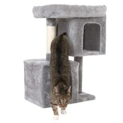 TIAKI Shadow Cat Tree – Small Grey -Zoo Plus 474497 tiaki kratzbaum shadow small fg 6124 0