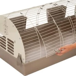 TIAKI Dome Rabbit Cage 120 X 58 X 52 Cm (L X W X H) -Zoo Plus 475097 tiaki rabbit cage dome fg 2486 9