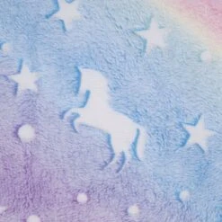 TIAKI Glowing Unicorns Cosy Blanket 100 X 70 Cm (L X W) -Zoo Plus 480210 decke unicorns fg 5183 1