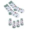 TIAKI Pet & Parent Winter Socks Set: Pet Socks (2 Pairs) & Pawrent Socks (1 Pair)