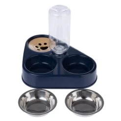 TIAKI Triple Feeder With Water Dispenser 2 X 200ml -Zoo Plus 486196 tiaki triple feeder fg 4767 6