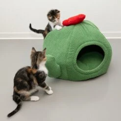 TIAKI Nature Cactus Cat Den Diameter 45 X (H) 30 Cm -Zoo Plus 488173 tiaki nature cat cave cactus fg 8371 6