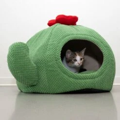 TIAKI Nature Cactus Cat Den Diameter 45 X (H) 30 Cm -Zoo Plus 488173 tiaki nature cat cave cactus fg 8381 8