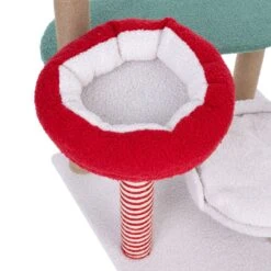 TIAKI Christmas Scratching Post Red/Green 32 TIAKI Christmas Scratching Post Red/Green -Zoo Plus 494198 tiaki holiday cozy cat tree fg 8964 4