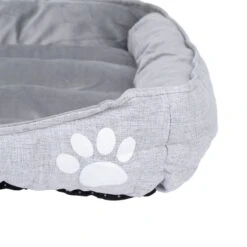 TIAKI Basic Cuddle Bed - Grey Size M: 78 X 55 X 16 Cm (L X W X H) -Zoo Plus 499015 tiaki kuschelbett basic grau s fg 8377 5 1