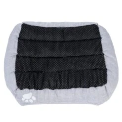 TIAKI Basic Cuddle Bed - Grey Size M: 78 X 55 X 16 Cm (L X W X H) -Zoo Plus 499015 tiaki kuschelbett basic grau s fg 8381 8 1