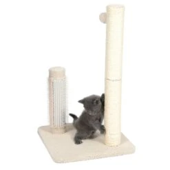 TIAKI Shearly Scratching Tower Beige -Zoo Plus 499901 tiaki shearly scratching tower fg 4449 7