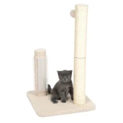 TIAKI Shearly Scratching Tower Beige -Zoo Plus 499901 tiaki shearly scratching tower fg 4451 0