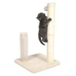 TIAKI Shearly Scratching Tower Beige -Zoo Plus 499901 tiaki shearly scratching tower fg 4455 9