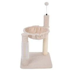 TIAKI Shearly Scratching Post With Hammock Beige -Zoo Plus 499902 tiaki shearly hammock fg 4154 6