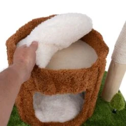 TIAKI Nature Maple Scratching Tree Green/Brown -Zoo Plus 500905 tiaki nature maple green fg 4263 5