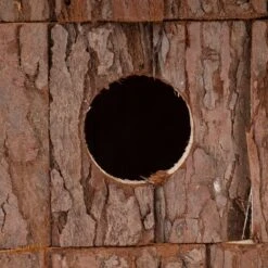 TIAKI Log Cabin Nesting Box L 17 X W 12.5 X H 26 Cm -Zoo Plus 501326 tiaki nesting box blockhouse fg 5376 3