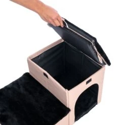 TIAKI Folding Pet Staircase With 2 Steps 62 X 39 X 35.5cm (L X W X H) -Zoo Plus 501458 tiaki pet stairs foldable 2 steps fg 3214 9