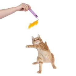 TIAKI Pompom Cat Dangler Toy With LED Pointer 1 Toy -Zoo Plus 501729 tiaki led cat teaser pompom cat fg 1119 1